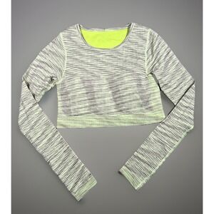 Lululemon Ebb to Street Long Sleeve Shirt Women 8 Built in Bra 4-Way Stretch-EUC